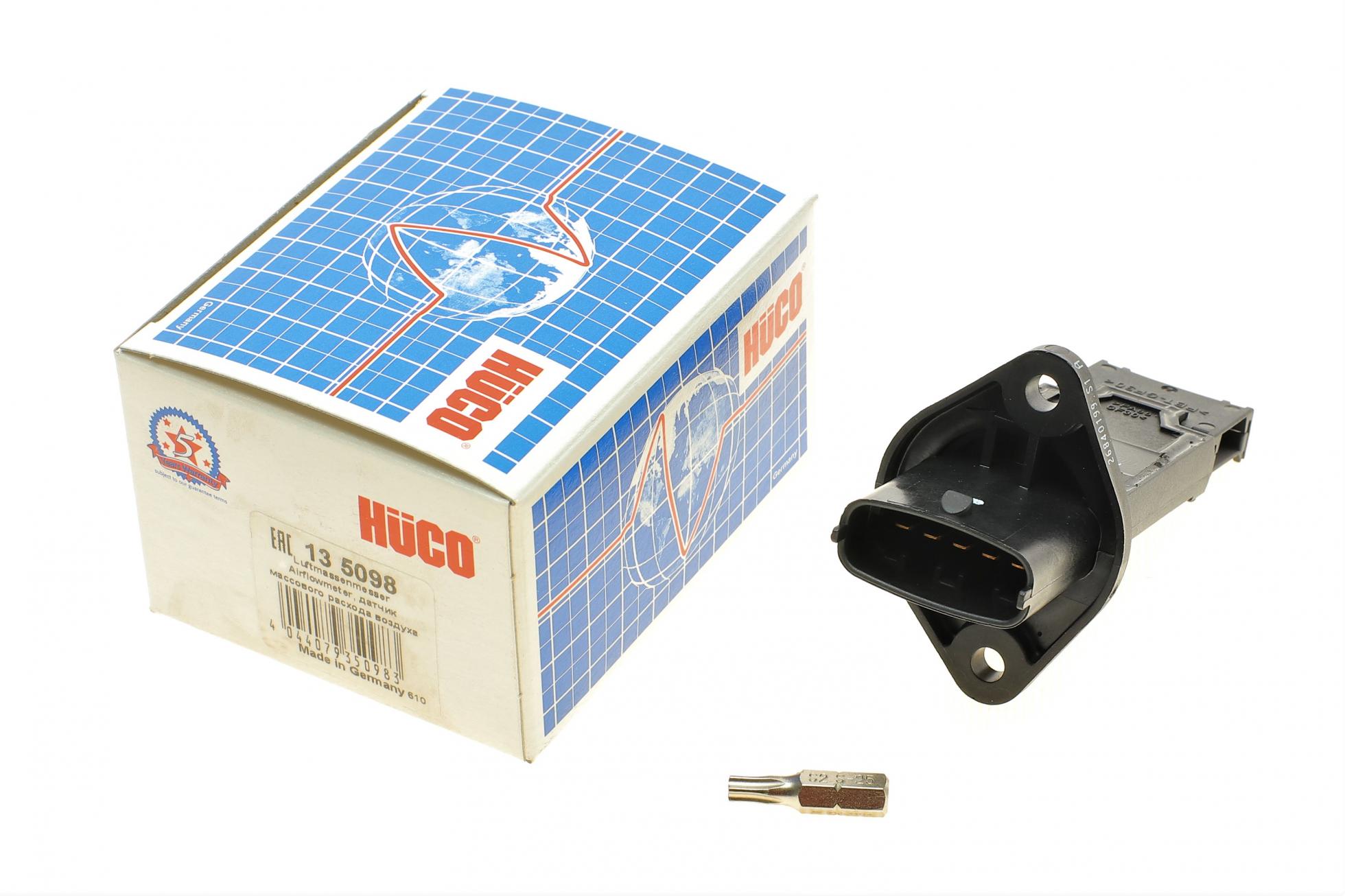 Расходомер воздуха Peugeot Boxer/Fiat Ducato 2.8HDI/2.8JTD 00- (HÜCO)