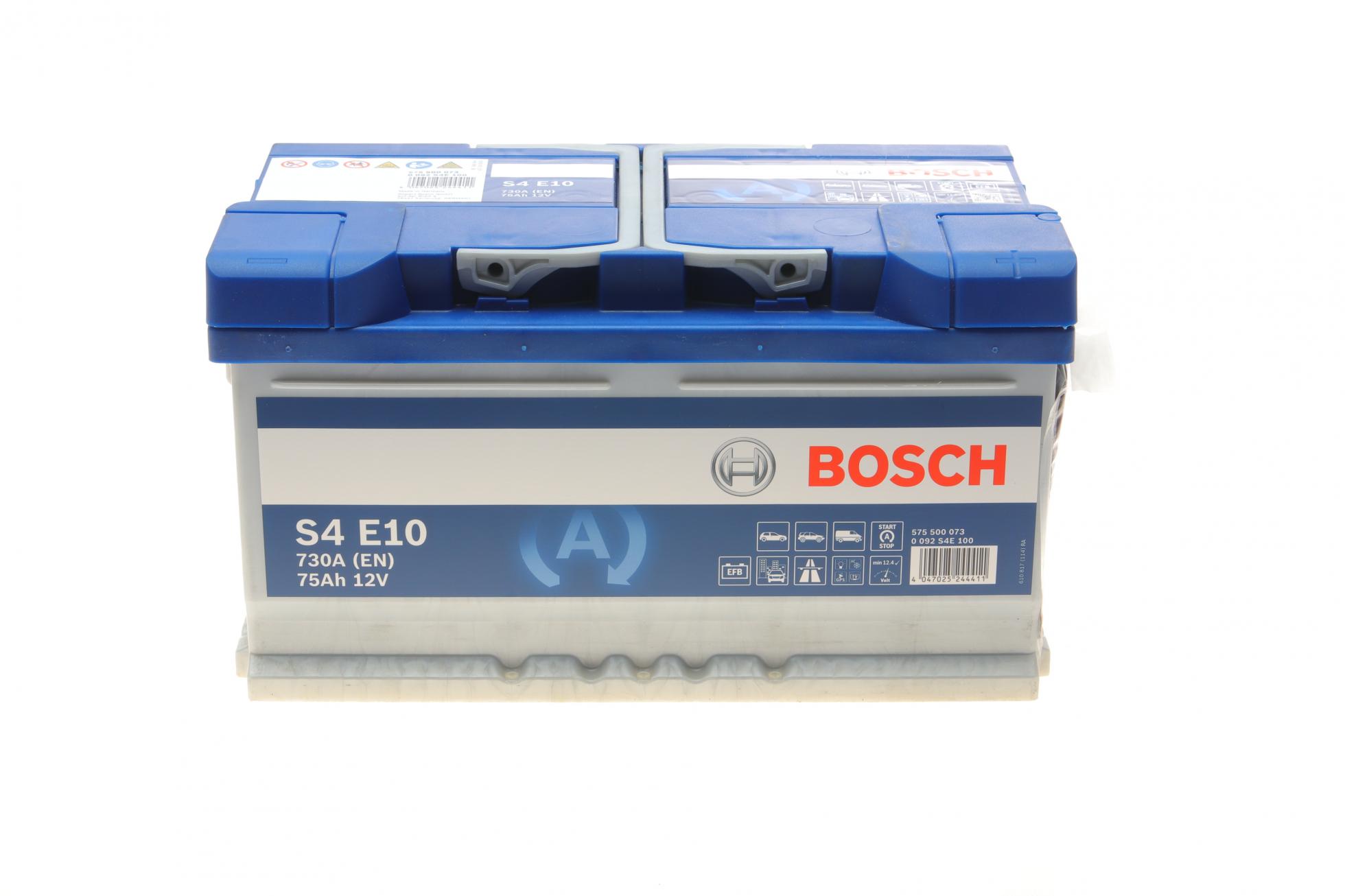 Аккумуляторы Акумуляторна батарея 75Ah/730A (315x175x175/+R/B13) (Start-Stop EFB) BOSCH арт. 0092S4E100