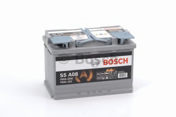 Аккумуляторы АКБ Bosch 70А ч/760А AGM (R+ Стандартні клеми) 278x175x190 B13 - фланець 10.5мм (Пуск/AGM) BOSCH арт. 0092S5A080