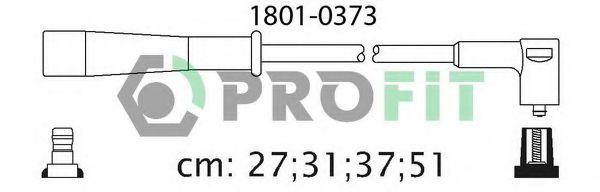 Высоковольтные провода, кабели для запуска Комплект кабелів високовольтних PROFIT арт. 18010373