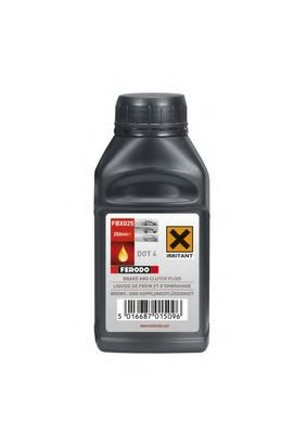 Тормозная жидкость Рідина гальмівна DOT 4 0.25л FERODO арт. FBX025