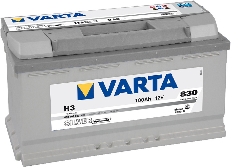 Аккумуляторы АКБ VartaSilver-+100Ah 830A(EN) 353*175*190 VARTA арт. 600402083