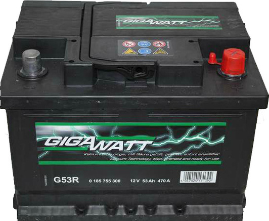 Аккумуляторы Акумуляторна батарея 53А GIGAWATT арт. 0185755300