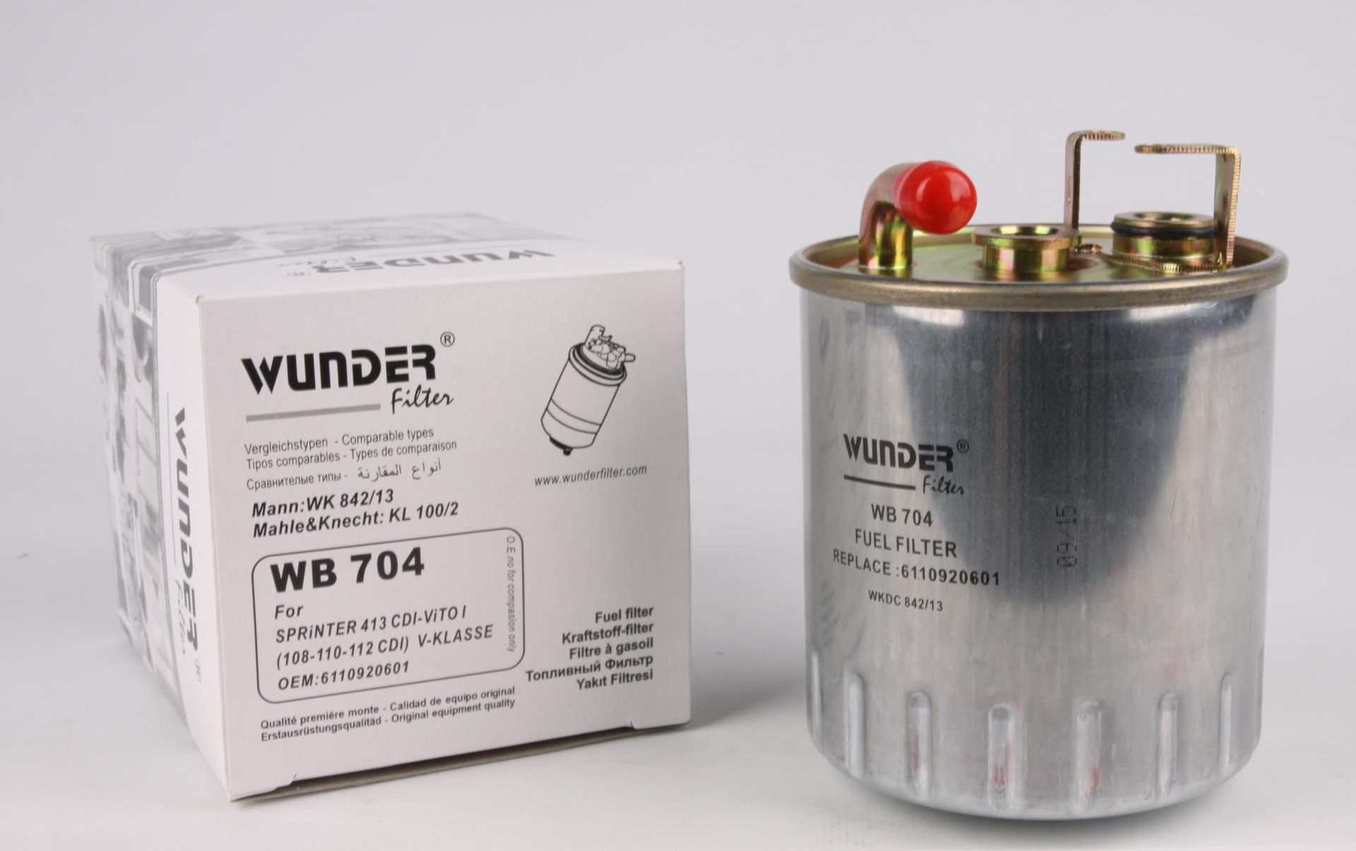 Фильтры топливные Фильтр топливный Mercedes Sprinter/Vito CDI WUNDER арт. WB704