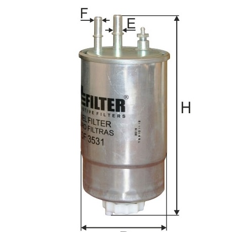 Фильтр топливный FIAT DOBLO 1.3 D, DUCATO 2007 2.0-3.0 JTD 06- (пр-во M-FILTER)