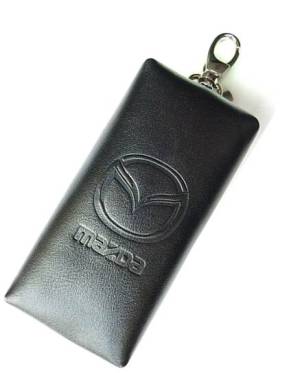 Шкіряний брелок для ключів Mazda Leather Keyring, Black