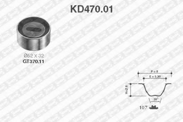 Роликовий модуль натягувача ременя (ролик, ремінь) SNR арт. KD47001