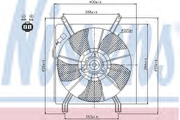 Вентилятор радиатора Вентилятор радіатора NISSENS арт. 85048