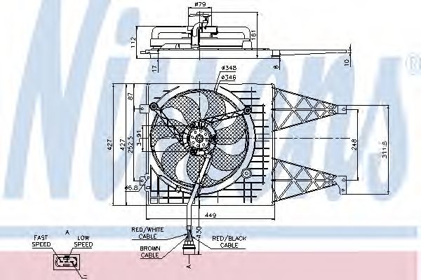 Вентилятор радиатора Вентилятор радіатора NISSENS арт. 85249
