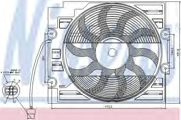 Вентилятор радиатора Вентилятор радіатора NISSENS арт. 85421