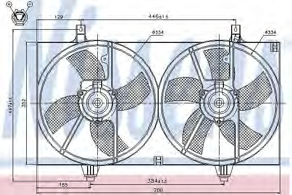 Вентилятор радиатора Вентилятор радіатора NISSENS арт. 85526