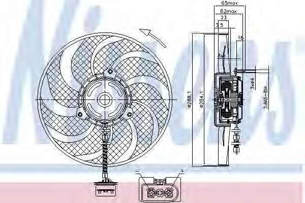 Вентилятор радиатора Вентилятор радіатора NISSENS арт. 85541