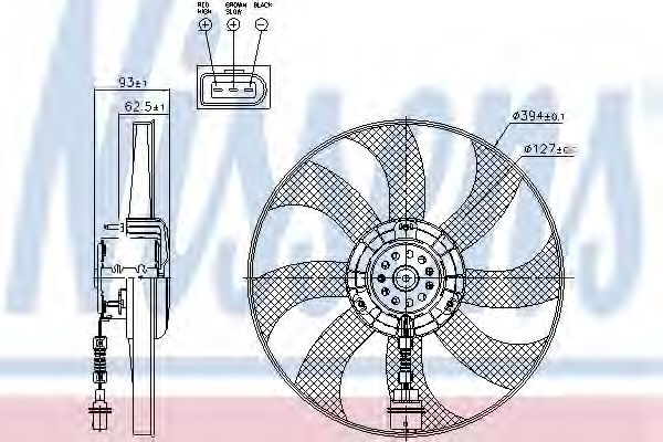 Вентилятор радиатора Вентилятор радіатора NISSENS арт. 85549