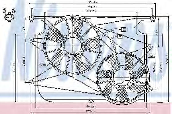 Вентилятор радиатора Вентилятор радіатора NISSENS арт. 85610
