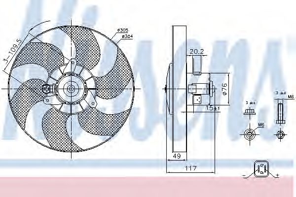 Вентилятор радиатора Вентилятор радіатора NISSENS арт. 85658
