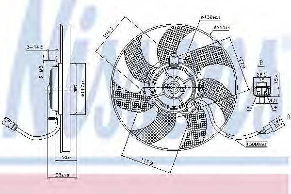 Вентилятор радиатора Вентилятор радіатора NISSENS арт. 85680