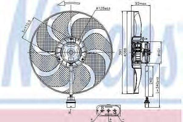 Вентилятор радиатора Вентилятор радіатора NISSENS арт. 85690
