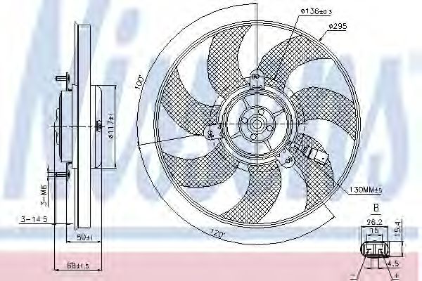 Вентилятор радиатора Вентилятор радіатора NISSENS арт. 85733