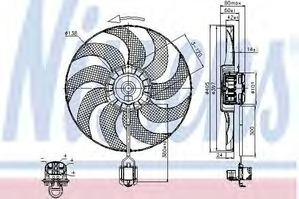 Вентилятор радиатора Вентилятор радіатора NISSENS арт. 85748