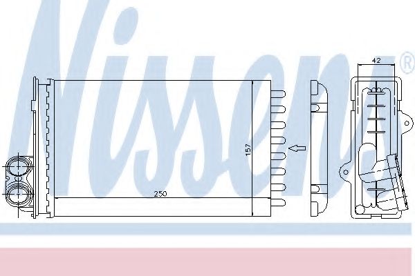Радиатор печки Радіатор опалення NISSENS арт. 72935