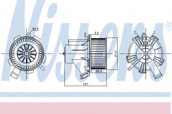 Вентилятор и комплектующие Вентилятор салона NISSENS арт. 87208