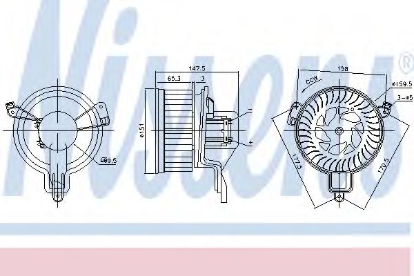 Вентилятор и комплектующие Вентилятор салона NISSENS арт. 87259