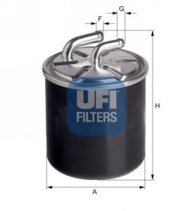 Фильтры топливные Паливний фільтр UFI арт. 2443600