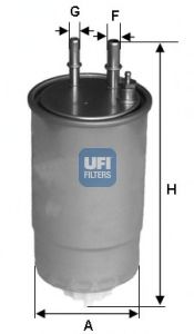Фильтры топливные Паливний фільтр UFI арт. 24ONE01