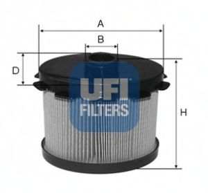 Фильтры топливные Паливний фільтр UFI арт. 2668800