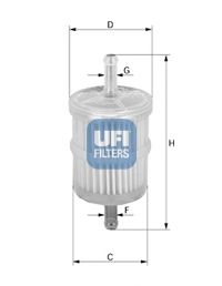 Фильтры топливные Паливний фільтр UFI арт. 3101000