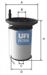 Фильтры топливные Паливний фільтр UFI арт. 2605200