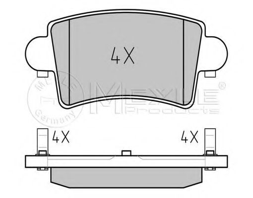 Колодки тормозные задние Renault Master 98- Platinum MEYLE 0252366916PD