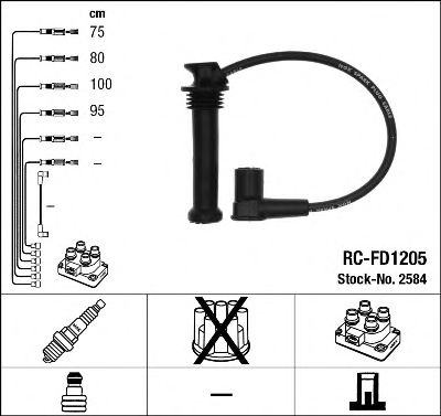 Комплект проводів запалення NGK арт. 2584