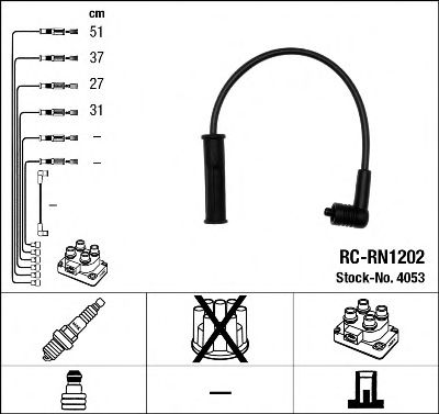 Комплект проводів запалення NGK арт. 4053
