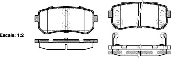 Колодки тормозные Гальмівнi колодки дискові зад. Hyundai Accent/ I20/I30/Ix35/Sonata/Kia CeeD/Rio/Sportage 1.2-3.3 05- REMSA арт. 120902