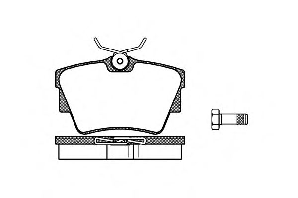 Колодки тормозные Гальмівнi колодки дисковi зад. Renault Trafic/Opel Vivaro 06- REMSA арт. 059130