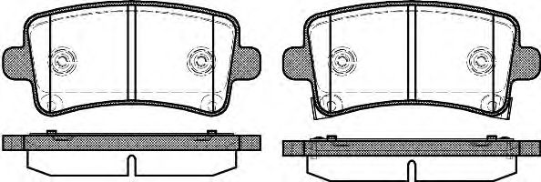 Гальмівні колодки дискові зад. Opel Insignia 08-/Saab 9-5 10-