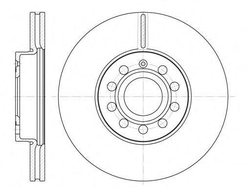 Тормозной диск Гальмівний диск перед. 288X25 Audi A3 1.6-3.2 V6 quattro 05.03- REMSA арт. 664810