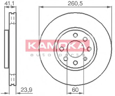Гальмiвнi диски KAMOKA арт. 1032262