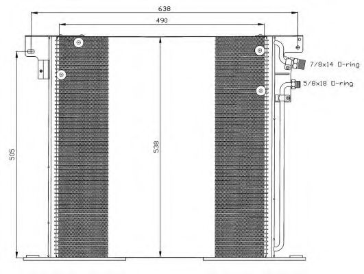 Радиатор кондиционера MB Vito (W638) -03