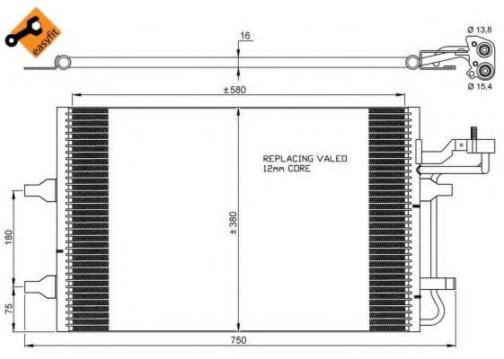 Радиатор кондиционера Volvo C30/C70/S40/V50 04-
