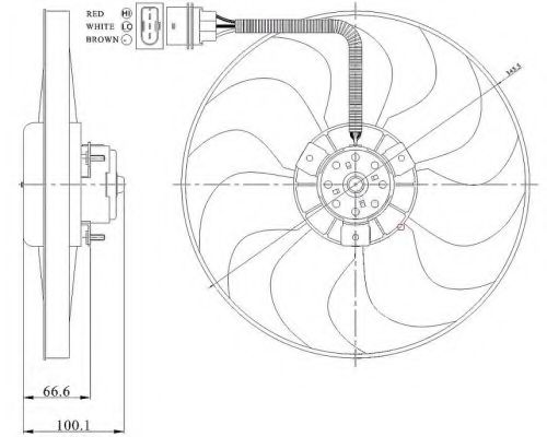 Вентилятор радиатора Вентилятор охлаждения NRF арт. 47204