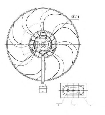 Вентилятор радиатора Вентилятор радіатора NRF арт. 47375