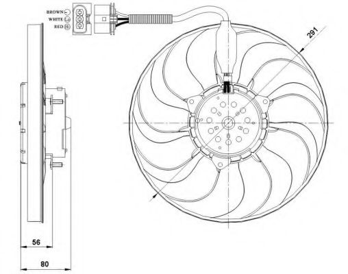 Вентилятор радиатора Вентилятор радіатора NRF арт. 47392