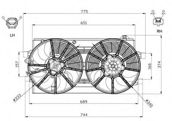Вентилятор радиатора Вентилятор радіатора NRF арт. 47570
