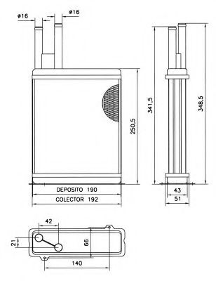 Радиатор печки Радиатор печки NRF арт. 52066