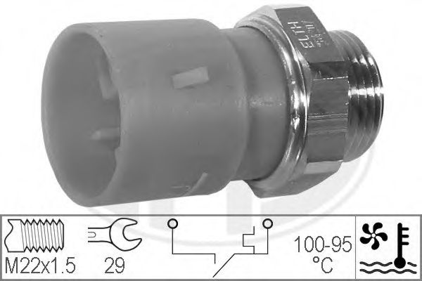 Вентилятор и комплектующие Термовимикач вентилятора ERA арт. 330301