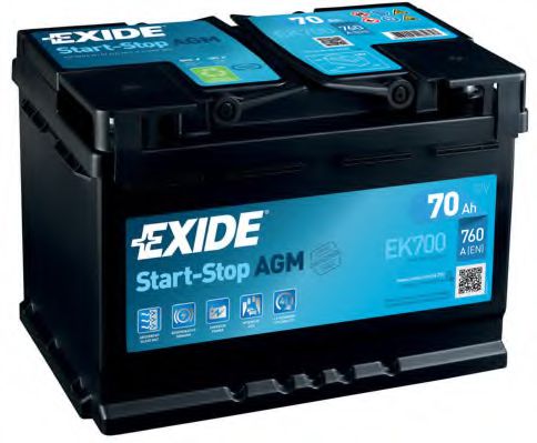 Аккумуляторы Аккумуляторная батарея EXIDE арт. EK700