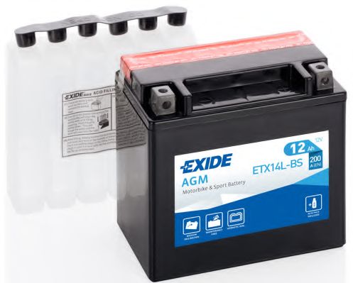 Аккумуляторы Аккумулятор   12Ah-12v Exide AGM (150х87х145),R,EN200 EXIDE арт. ETX14LBS