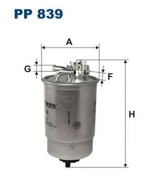 Фильтры топливные Фільтр палива FILTRON арт. PP839